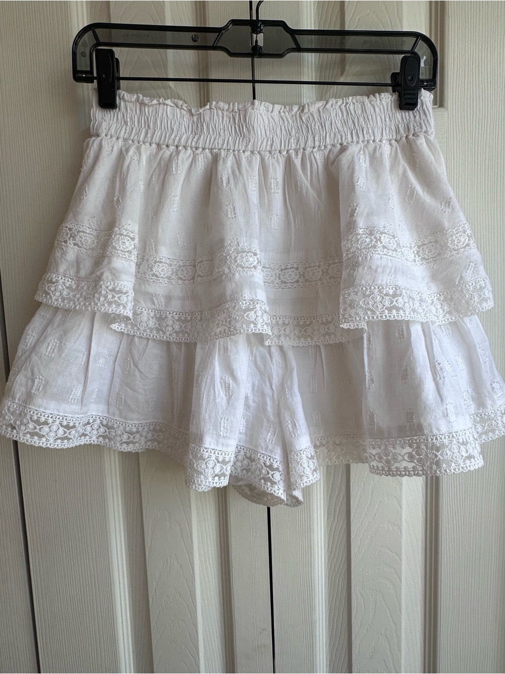 Altar'd State White Tiered Lace Skirt